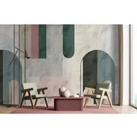 Living Walls Vliestapete "Geometrische Mustertapete Rosa Grün Beige Abstrakt" matt glatt