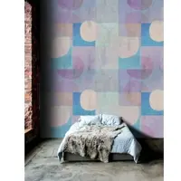 Living Walls Vliestapete "Geometrische Tapete Pastellfarben Abstrakte Formen" matt glatt