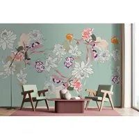 Living Walls Vliestapete "Florale Mustertapete Fototapete Blumen modern" matt glatt