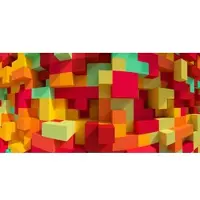 Architects Paper Fototapete "3D Cubes Colour" Vlies, Wand, Schräge