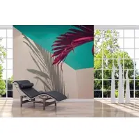 A.S. Création Vliestapete "Fototapete Palmenschatten Türkis Rosa" matt strukturiert