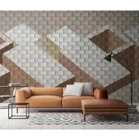 A.S. Création Vliestapete A.S. CRÉATION "Geometrische 3D-Tapete Beige Braun Weiß Backstein", grau, B:2,55m H:0,02m L:3,5m, Vlies, Tapeten, Vliestapete