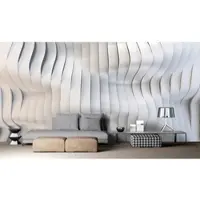Living Walls Vliestapete "Fototapete Wellenoptik 3D Moderne Wandtapete" matt glatt