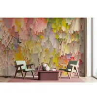 Living Walls Vliestapete "Fototapete Abstrakte Malerei Bunt Aquarelloptik" matt glatt