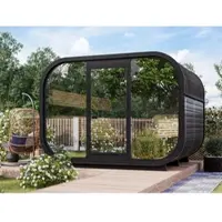 Fjordholz Fass-Sauna Modell Luxe-3 Premium Black Edition