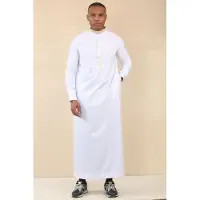 Thobez Weiße Thobe-arabische Saudi-Emirati-islamische Kleidung für Herren, Jubba-Robe