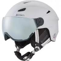 Cairn - Skihelm mit Visier / Schirm &ndash; Unisex &ndash; Electron Visor - Electron Visor Blanc Mat für Herren aus Wolle - Größe 53-54 cm - Weiß