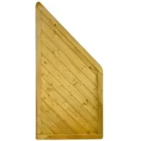 GartenLand Dichtzaun INNSBRUCK Abgeschrägt 90x180 cm Holzzaun Fichte PEFC KDI Grün 38x68 mm Rahmen