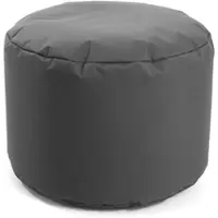 Mokebo® Outdoor Pouf o Hocker in Anthrazit Der Ruhepouf Fußhocker mit EPS-Perlen Füllung und Cover