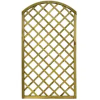 GartenLand Rankgitter VARIO Gebogen 11x11 cm Löcher 100x180 cm Holzzaun Kiefer PEFC KDI Grün 44x44 mm Rahmen 12x30 mm Lamellen