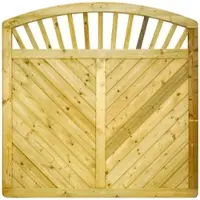 GartenLand Massivzaun INNSBRUCK MASSIV Bogen+Strebe 180x180 cm Holzzaun Fichte PEFC KDI Grün Massiver Rahmen 44x88 mm Sehr Stabil