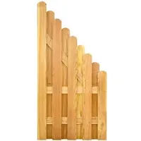 GartenLand Bretterzaun MAILAND mit Gebogenem Kopf 90x180/90 cm Holzzaun Lärche PEFC Sehr Stabil