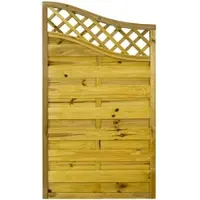 GartenLand Dichtzaun VARIO Geschwungen mit Rankgitter 90x160 cm Holzzaun Kiefer PEFC KDI Grün 44x44 mm Rahmen
