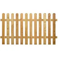 GartenLand Vorgartenzaun MAILAND Gerade 180x100 cm Holzzaun Lärche PEFC Bretterzaun mit Gebogenem Kopf