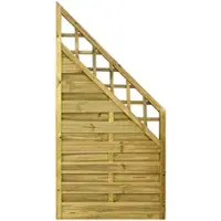 GartenLand Dichtzaun VARIO Abgeschrägt mit Rankgitter 90x180 cm Holzzaun Kiefer PEFC KDI Grün 44x44 mm Rahmen