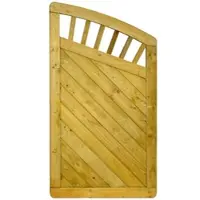 GartenLand Massivzaun INNSBRUCK MASSIV Bogen+Strebe 90x165 cm Holzzaun Fichte PEFC KDI Grün Massiver Rahmen 44x88 mm Sehr Stabil