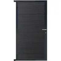 GartenLand Steckzauntor Shadowline ca. 90 x 175 cm WPC Deep Black Aluminium Anthrazit