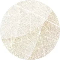 Sanders And Sanders Selbstklebende Runde Tapete Blätter Beige und Weiß Ø 140 cm 601155