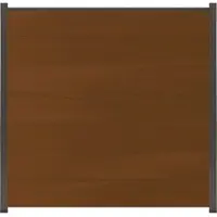 GartenLand WPC Zaun Set XL Ameland Co-extrudiert ca. 180 x 180 cm Sichtschutz Steckzaun Ipê Ohne Pfosten Ohne Abschlussleiste