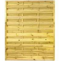 GartenLand Dichtzaun VARIO Gerade 150x180 cm Holzzaun Kiefer PEFC KDI Grün 44x44 mm Rahmen