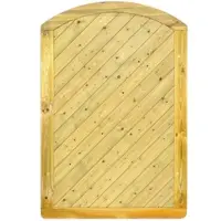 GartenLand Massivzaun INNSBRUCK MASSIV Gebogen 120x180 cm Holzzaun Fichte PEFC KDI Grün Massiver Rahmen 44x88 mm Sehr Stabil