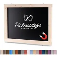 Die Kreidetafel Manufaktur Magnetische Kreidetafel - Magnettafel mit Holzrahmen / Kiefer 100x50cm