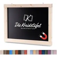 Die Kreidetafel Manufaktur Magnetische Kreidetafel - Magnettafel mit Holzrahmen / Kiefer 140x60cm