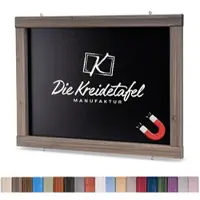 Die Kreidetafel Manufaktur Magnetische Kreidetafel - Magnettafel mit Holzrahmen / Landhausgrau 120x60cm