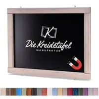 Die Kreidetafel Manufaktur Magnetische Kreidetafel - Magnettafel mit Holzrahmen / Taupe 140x60cm