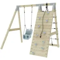 OutdoorToys Klettergerüst Schneehase aus Holz in Blau Eisblau