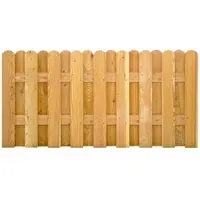 GartenLand Bretterzaun MAILAND mit Gebogenem Kopf 180x90 cm Holzzaun Lärche PEFC Sehr Stabil