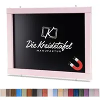 Die Kreidetafel Manufaktur Magnetische Kreidetafel - Magnettafel mit Holzrahmen / Zartrosa 90x60cm