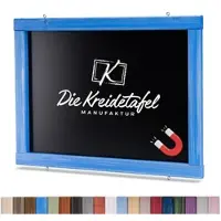 Die Kreidetafel Manufaktur Magnetische Kreidetafel - Magnettafel mit Holzrahmen / Blau 50x30cm