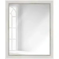MendeFrames Wandspiegel H640 Shabby-Chic weiß 50x100 cm