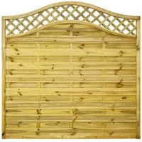 GartenLand Dichtzaun VARIO Geschwungen mit Rankgitter 180x180 cm Holzzaun Kiefer PEFC KDI Grün 44x44 mm Rahmen