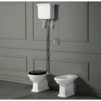 Simas WC Abgang waagrecht Retro/Vintage Serie Heritage Chrom von