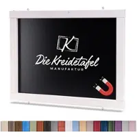 Die Kreidetafel Manufaktur Magnetische Kreidetafel - Magnettafel mit Holzrahmen / Weiß 100x50cm