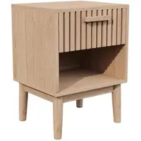 PXloue 2er Set Nachttisch Holzfarbe mit Schublade