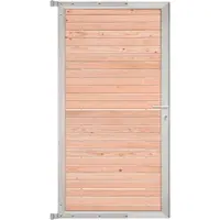 GartenLand Steckzauntor Göteburg 90 x 175 cm Holz Europäische Lärche PEFC Aluminium Silber