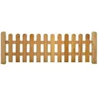 GartenLand Vorgartenzaun MAILAND Gerade 180x60 cm Holzzaun Lärche PEFC Bretterzaun mit Gebogenem Kopf