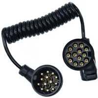 CCLIFE 3,0m 13-polig Adapter Spiralkabel Anhängerkabel für Anhänger Caravan Wohnwagen PKW