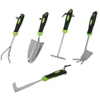 Galaflor Kleingeräte Set aus Edelstahl mit Kunststoffgriff 5 Teile