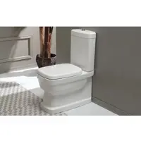 Simas WC Abgang senkrecht/WC Monoblock Retro/Vintage Serie Imperial Weiß von