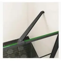 Duschparadies Stabilisierungsstange 50cm Stabilisator x 2 Für 6-8mm Glas Walk-in Dusche Glas Seitenwand Schwarz