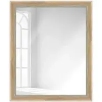 WANDStyle Wandspiegel H640 aus Massivholz in Braun 56 x 76 cm im Stil Shabby-Chic