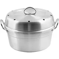 Mamù Versilia Backofen, aus weißem Aluminium, robust, hergestellt in Italien, Ø 24 cm, mit Deckel