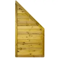 GartenLand Dichtzaun VARIO MASSIV Abgeschrägt 90x180 cm Holzzaun Kiefer PEFC KDI Grün Massiver Rahmen 44x68 mm Sehr Stabil