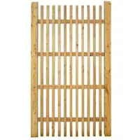 GartenLand Lattenzaun WIEN Abgeschrägt 90x180 cm Holzzaun Lärche PEFC mit Abgeschrägten Latten