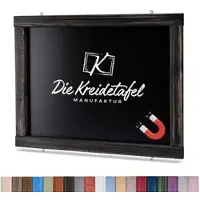 Die Kreidetafel Manufaktur Magnetische Kreidetafel - Magnettafel mit Holzrahmen / Schwarz 150x60cm