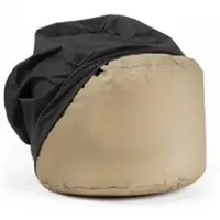 Mokebo® Outdoor Pouf o Hocker in Beige mit Wasserabweisender Schutzhülle Der Ruhestifter Fußhocker mit EPS-Perlen Füllung und Cover